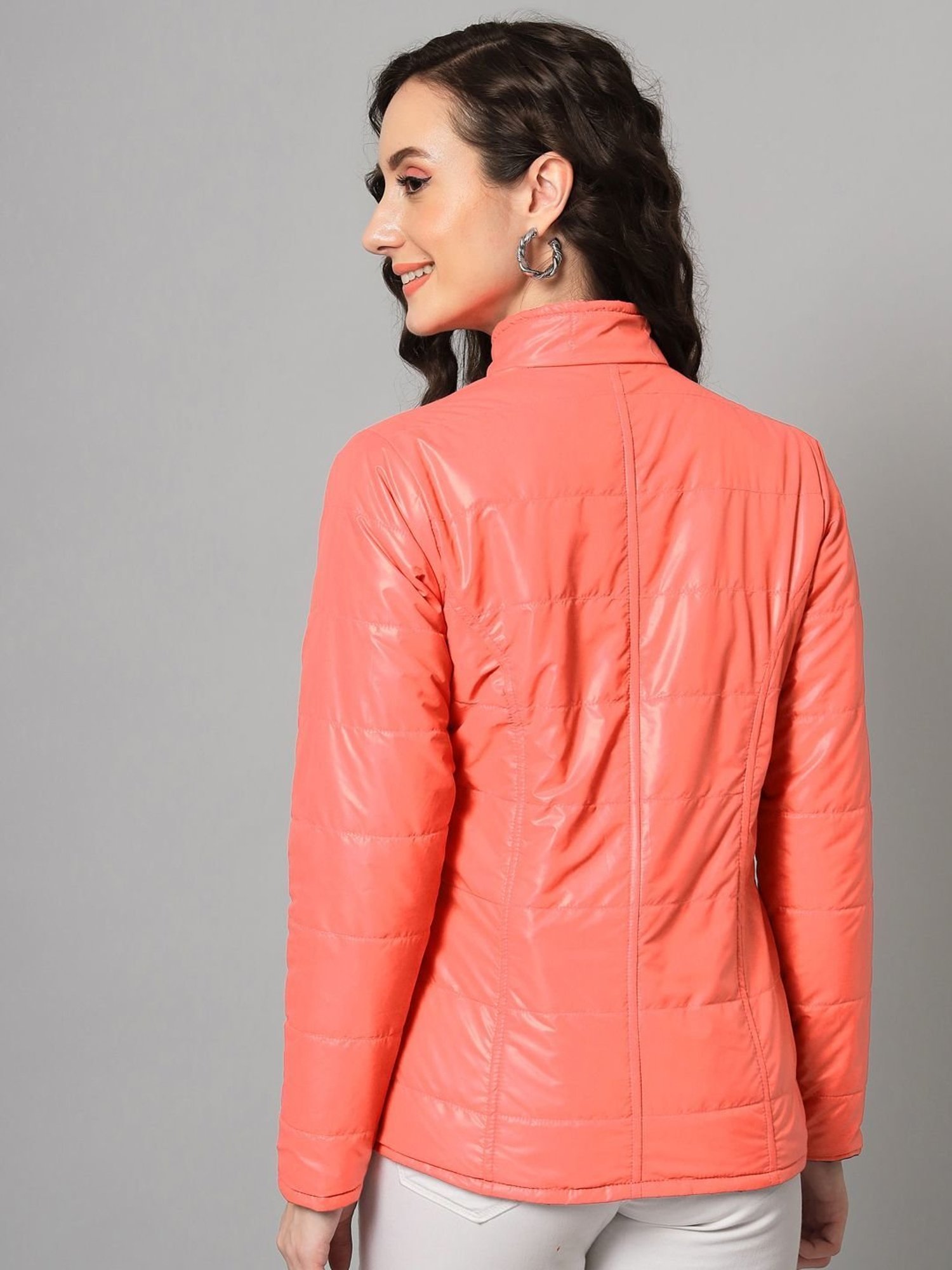 PURYS Coral & Grey Reversible Jacket