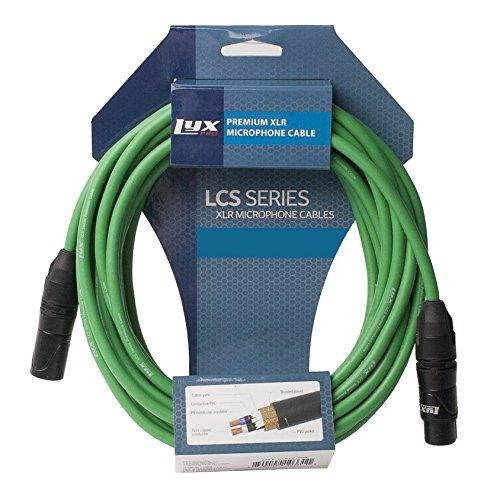 LyxPro Balanced XLR Cable 25 ft Microphone Cable, Powered Speakers , Green