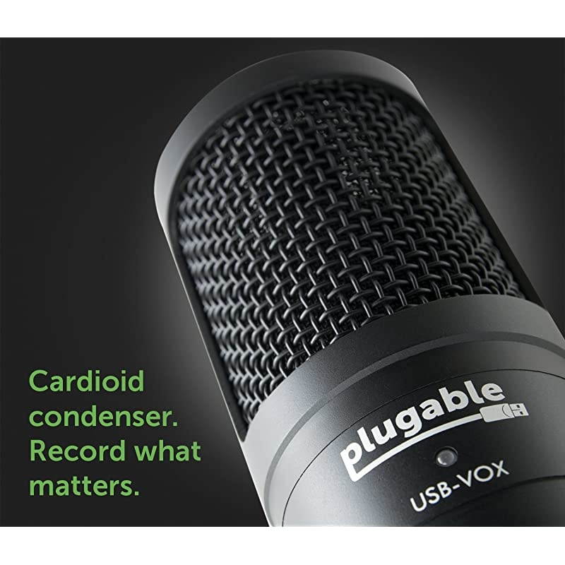 USB Studio Microphone Podcast Microphone Tripod Mounted Cardioid Condenser Microphone Optimized for Streaming TwitchMixerYouTubeDiscord Compatible with Windows macOS Linux PCs