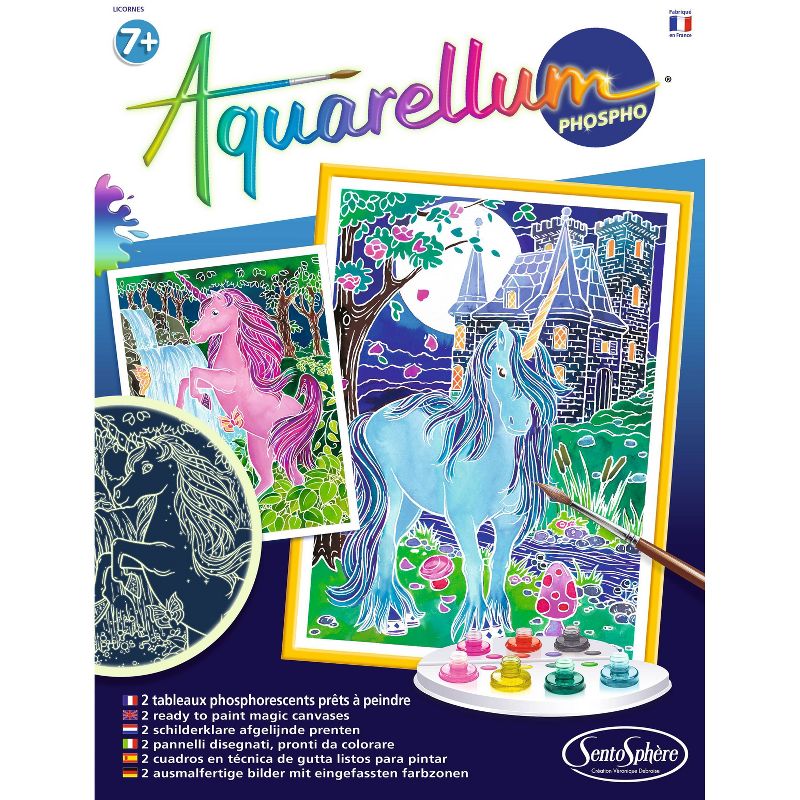 12ct Painting Kit Aquarellum Phospho Unicorns - SentoSphere USA