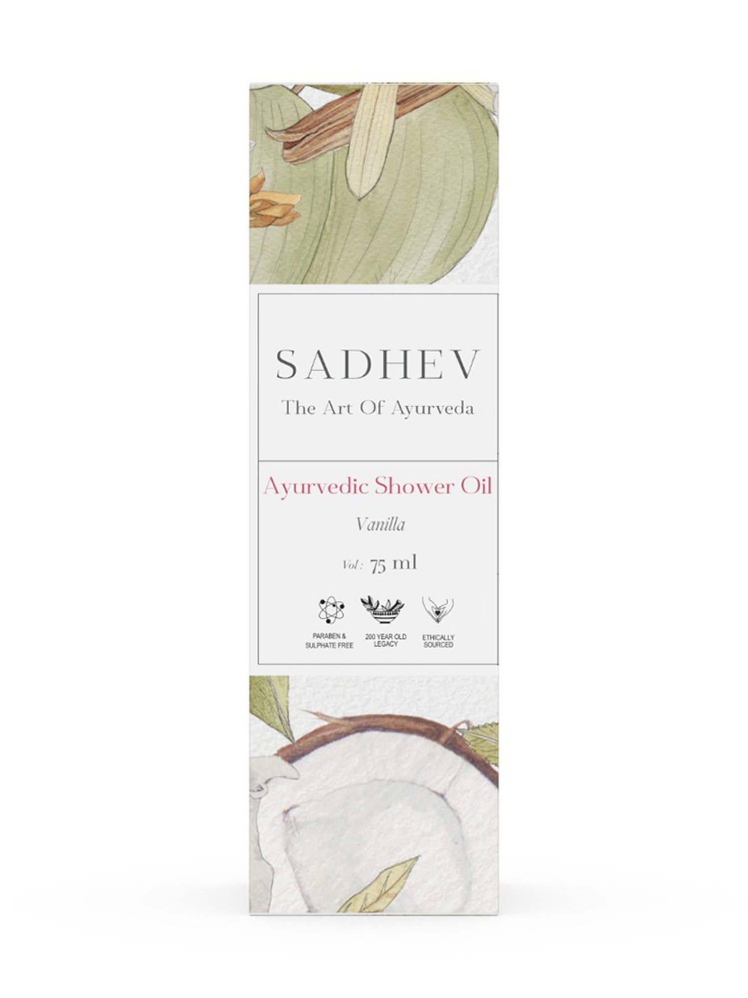 SADHEV The Art Of Ayurveda Ayurvedic Vanilla Shower Oil - 75 ml