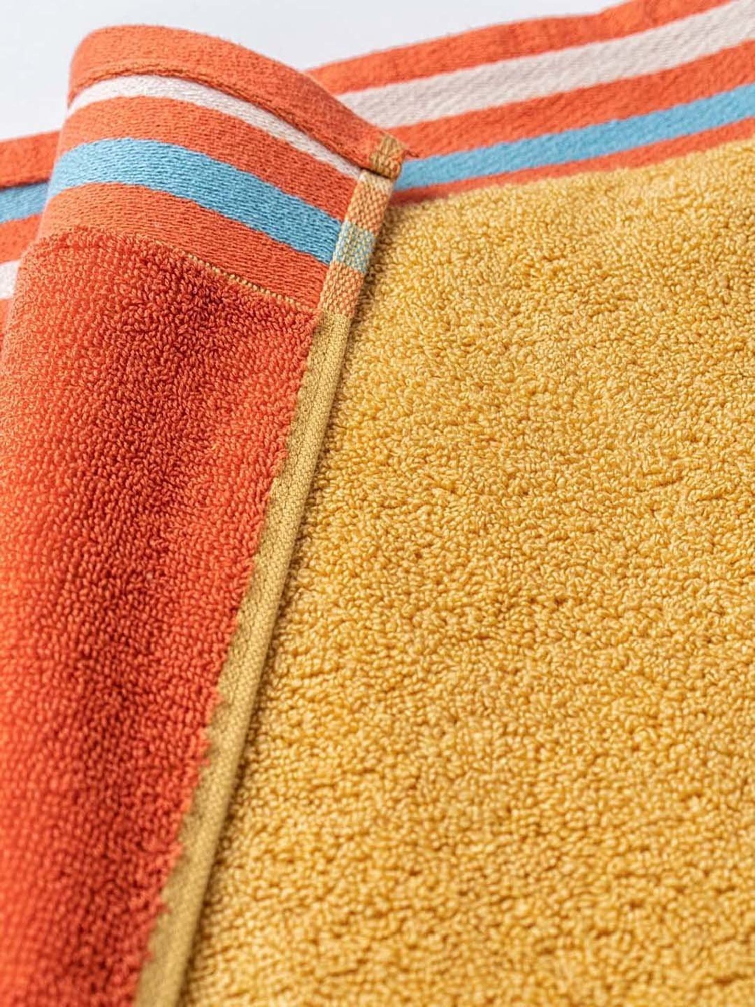 DDECOR Live beautiful Yellow & Orange Cotton 500 GSM Hand Towels - Set of 2