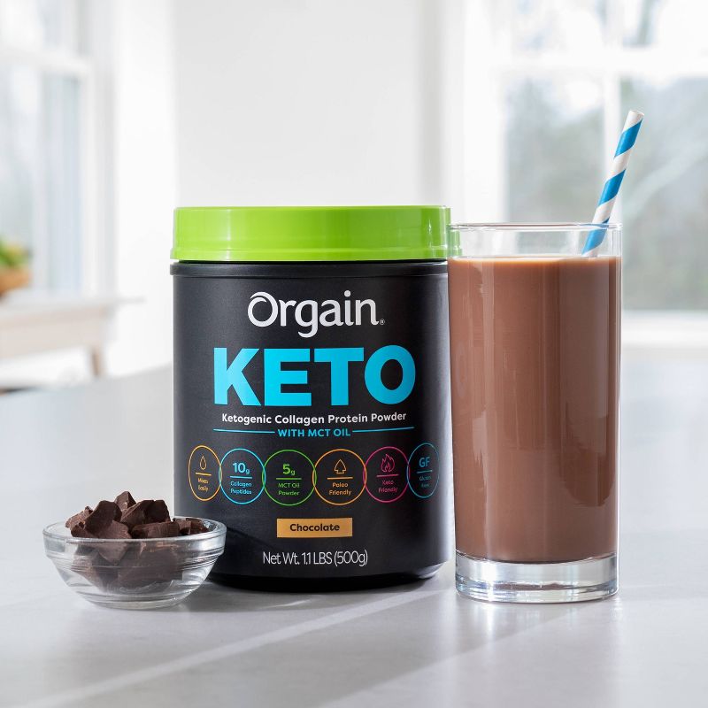 Orgain Keto Collagen Protein Powder - Chocolate - 14.08oz