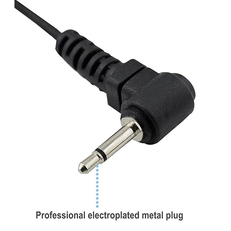 G Shape Earhook 25mm Listen Only Earpiece Headset Earphone Compatible for Baofeng Kenwood Motorola Puxing Two Way RadioTransceivers and Radio Speaker Mics Jacks 10 Pack