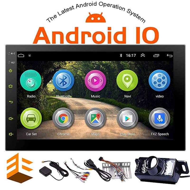 7 Inch Android 100 Car Stereo with GPS Navigation Double Din Car Radio Bluetooth Stereo Radio Receiver 2Din Headunit with Backup Camera Support WiFi Mirror Link for AndroidiOS Phone USB Input