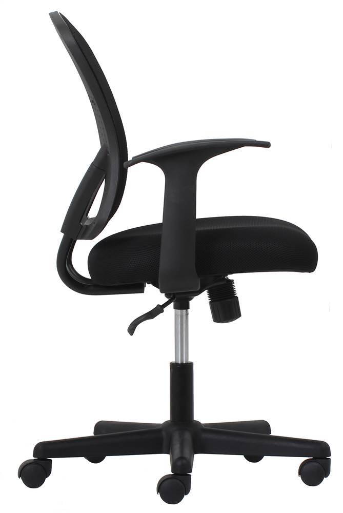 Essentials by OFM Swivel Mesh Task Chair with Arms, Black