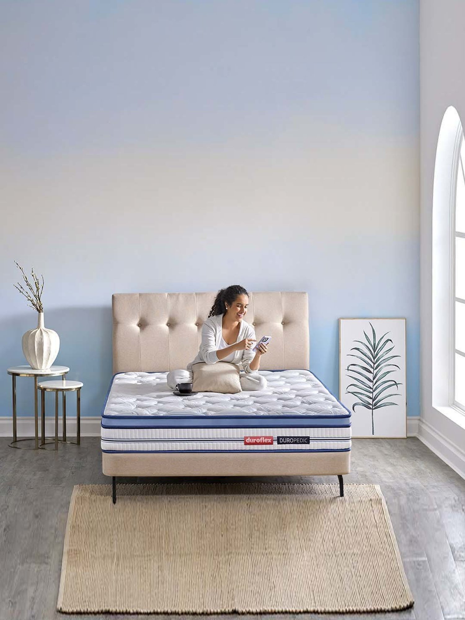 Duroflex Posture Perfect White Foam Doctor Recommended Single Size Mattress With Euro Top