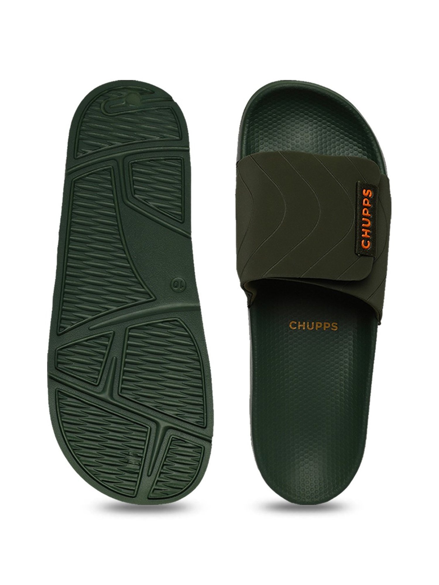 Chupps Men's Flow ErgoX Plus Olive Slides
