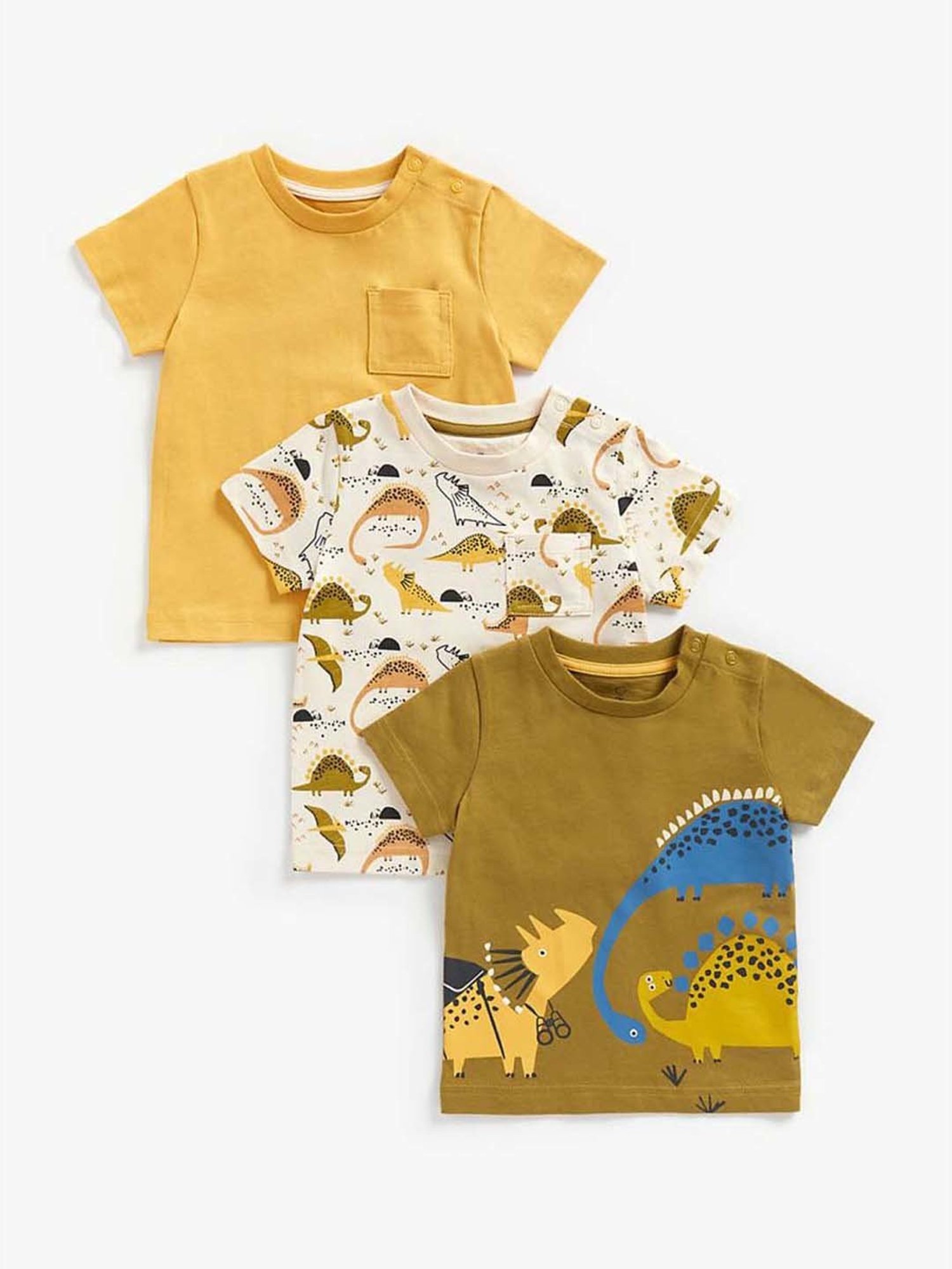 Mothercare Kids Multicolor Printed T-Shirt (Pack of 3)
