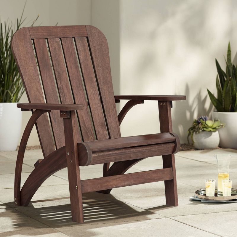 Teal Island Designs Dylan 28 1/2" Wide Acacia Dark Wood Outdoor Adirondack Chair