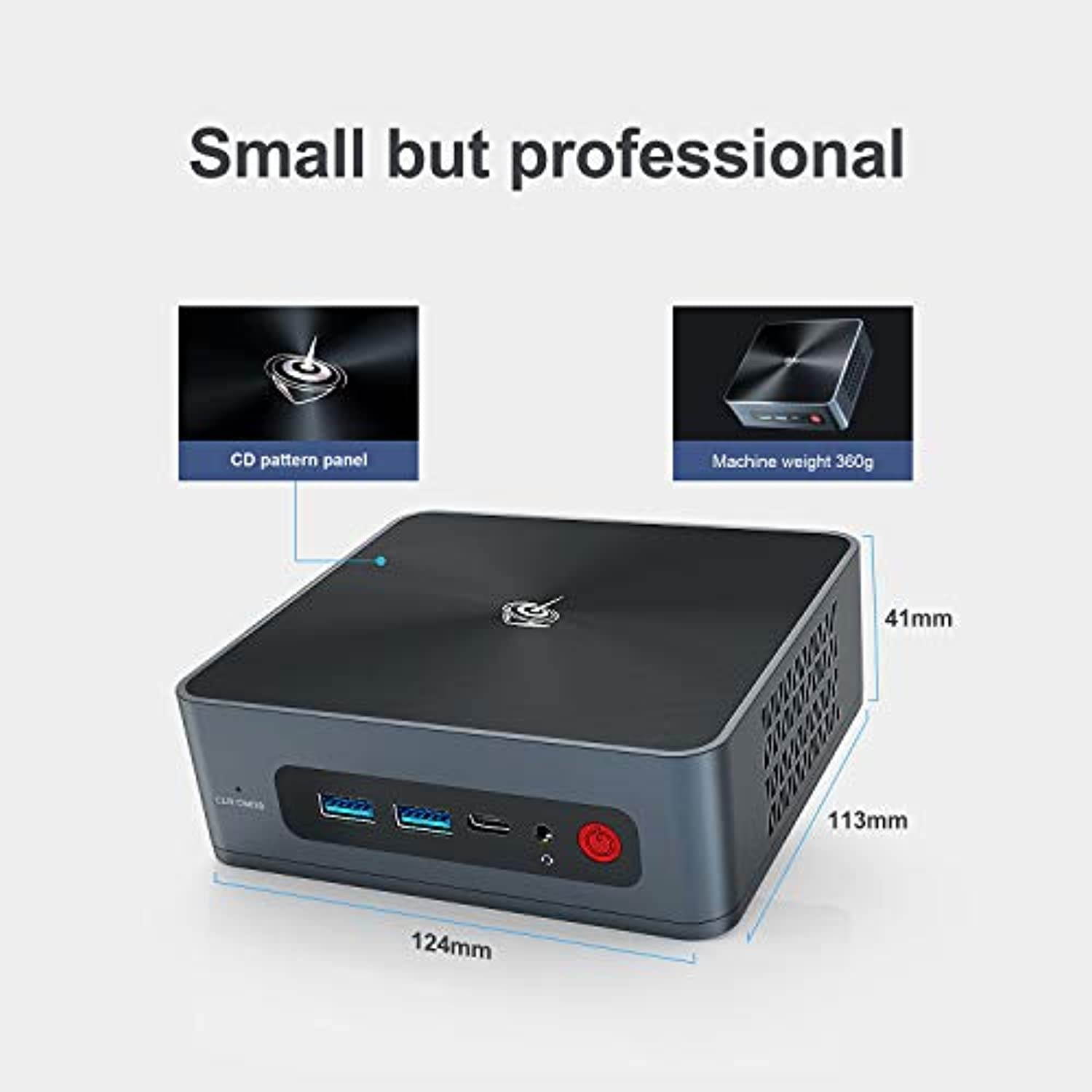 New Intel 4 Cores 8 Thread i5-8279U Processor?up to 4.1Ghz?,Win10 Pro Beelink Mini pc with 16G DDR4 RAM/512GB NVMe M.2 SSD, Support 4K HD Dual HDMI Display, WiFi 6, BT5.0, 4USB3.0, Gigabit Ethernet