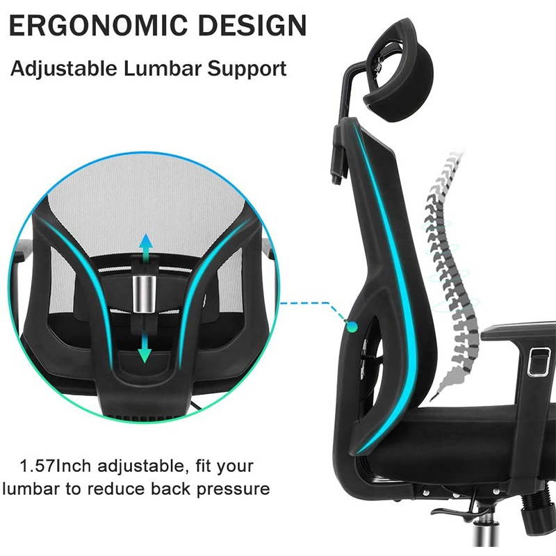 Ergonomic Office Chair High Back Mesh Executive Swivel Computer Desk Adjustable