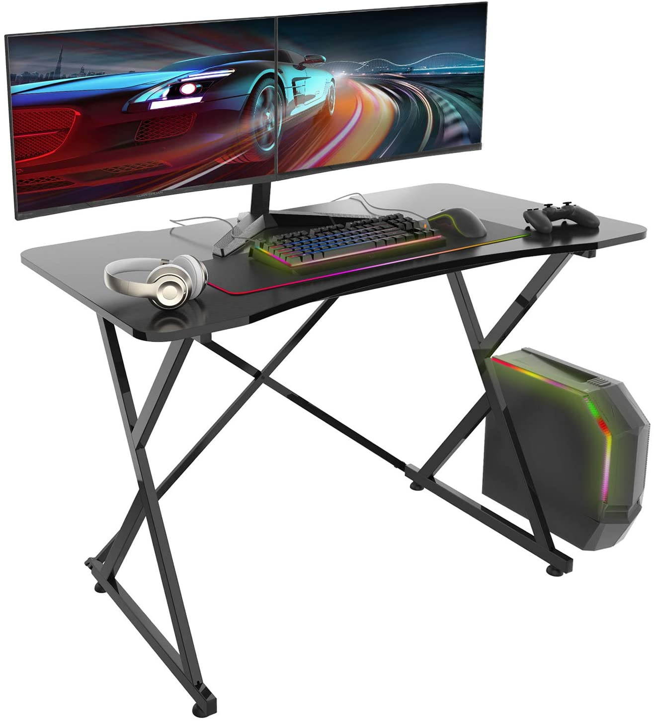 SMUGDESK 43'' PC E-Sports computer desk , Ergonomic Home Office Desk Gamer Workstation Gaming Table