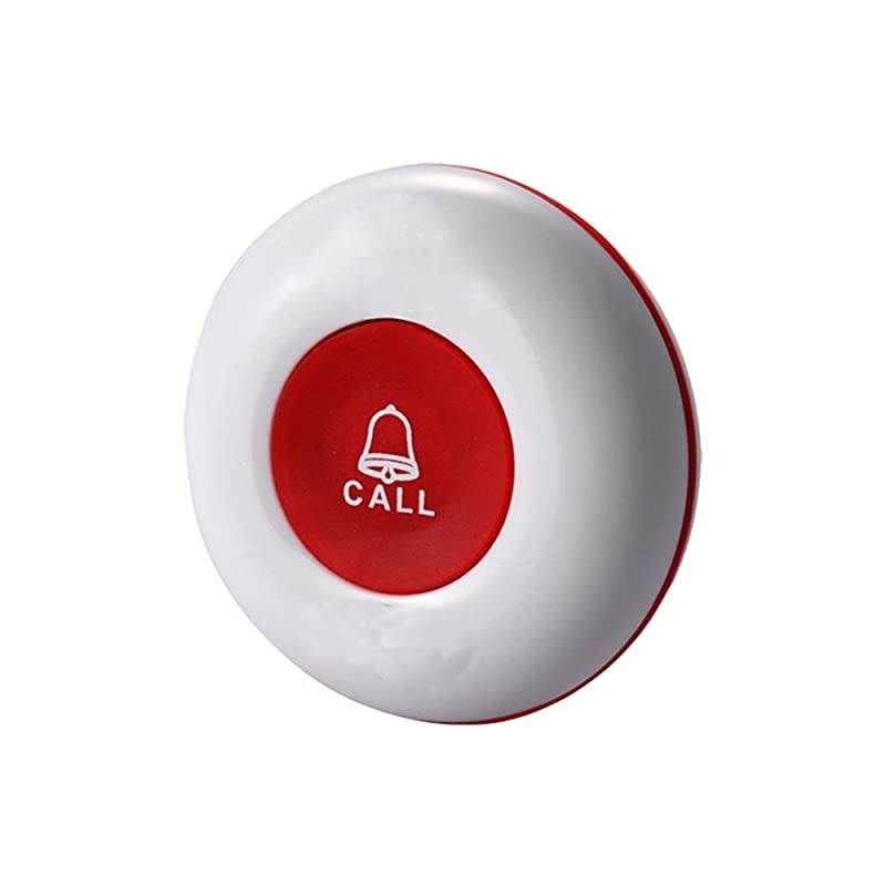 Wireless Caregiver Pager Smart Call System FixedMounted Call Button for HomePersonalPatientElderly Waterproof 2 Fixed Call ButtonsNeed to Be Paired with Receiver to Work