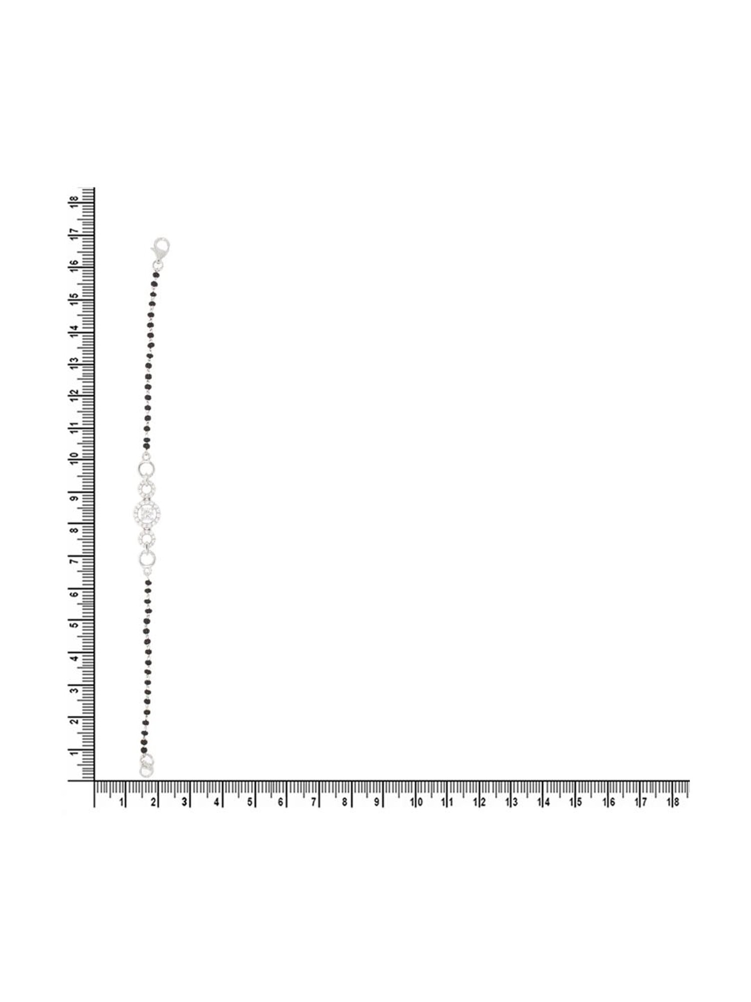 Anayra 92.5 Sterling Silver Mangalsutra Bracelet for Women