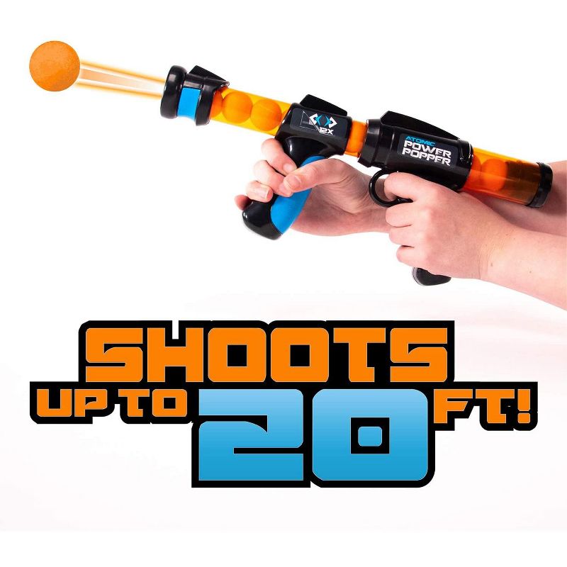 Hog Wild Atomic Power Popper Toy, Shoots Foam Balls - 12 Balls