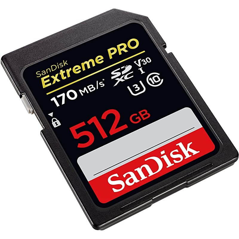 512GB Extreme PRO SDXC UHSI Card C10 U3 V30 4K UHD SD Card SDSDXXY512GGN4IN
