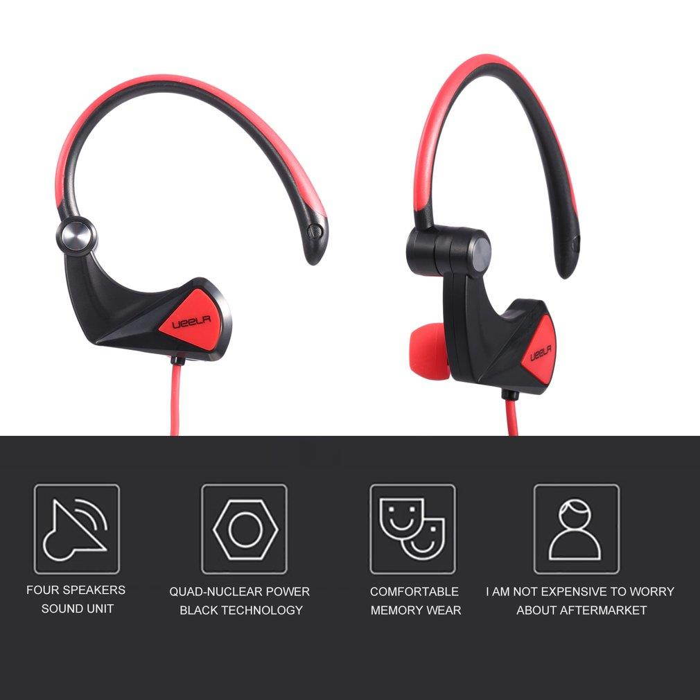 UEELR UB-11 USB Charging Sports Earphone Wireless Bluetooth 4.1 Stereo Earphone with Ear Hook & Microphone
