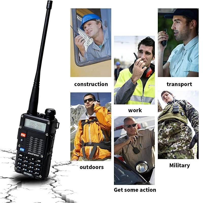 Radio High Power Upgraded  UV-5R Ham Radio Handheld Two Way Radios with TIDRADIO-771 Antenna  Walkie Talkies (5 Pack)