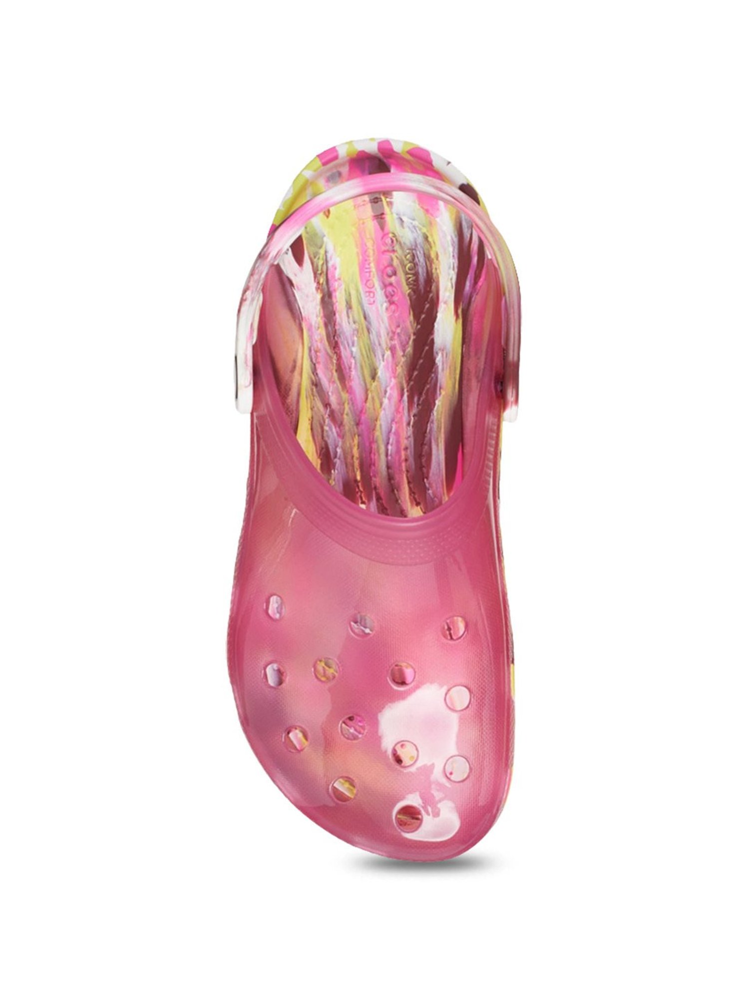 Crocs Men's Classic Pink Back Strap Clogs