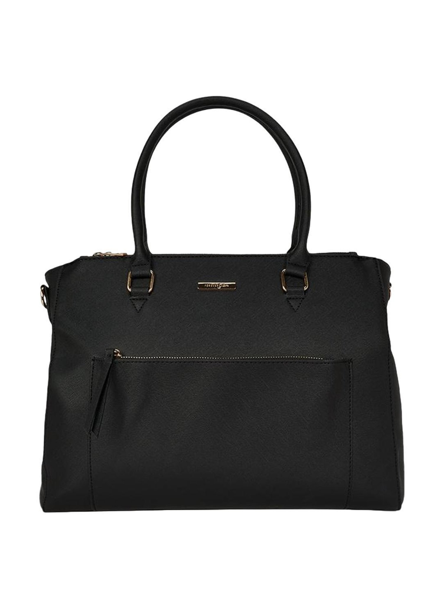 Tohl Avon Black Solid Medium Handbag