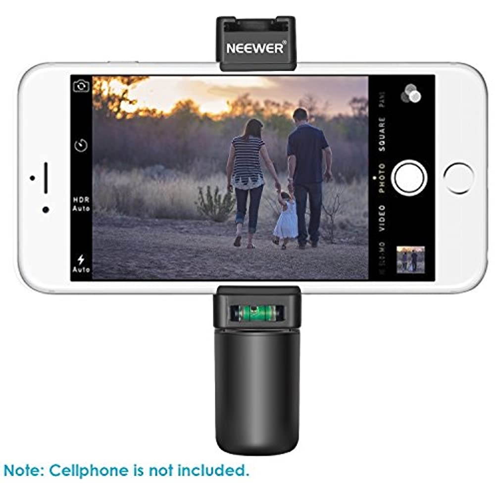 Neewer Smartphone Rig Filmmaker Grip Tripod Mount with Cold Shoe Mount and Width Adjustable Phone Clip Holder 2-3.6 inches/50-92mm for  iPhone11/11 Pro/11 Pro Max Samsung Galaxy for Mobile Photography