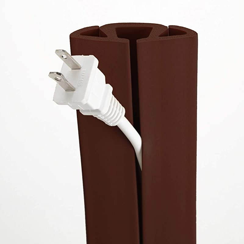3Channel Cord Protector amp Concealer for Floor 15 FT Brown