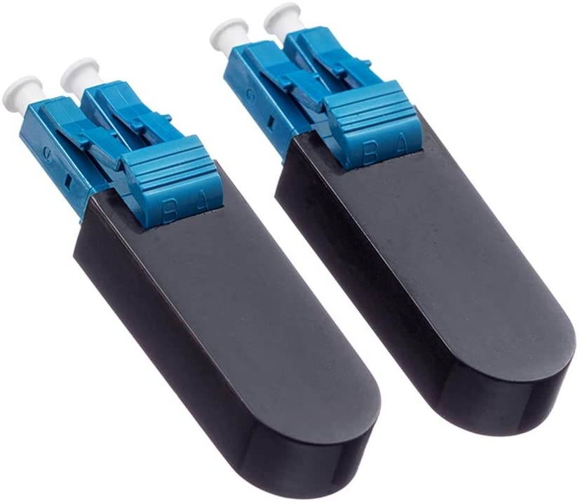 2-Pack Single Mode LC/UPC Fiber Optic Loopback Adapter Cable Singlemode 9/125 Test Plug for Testing Applications