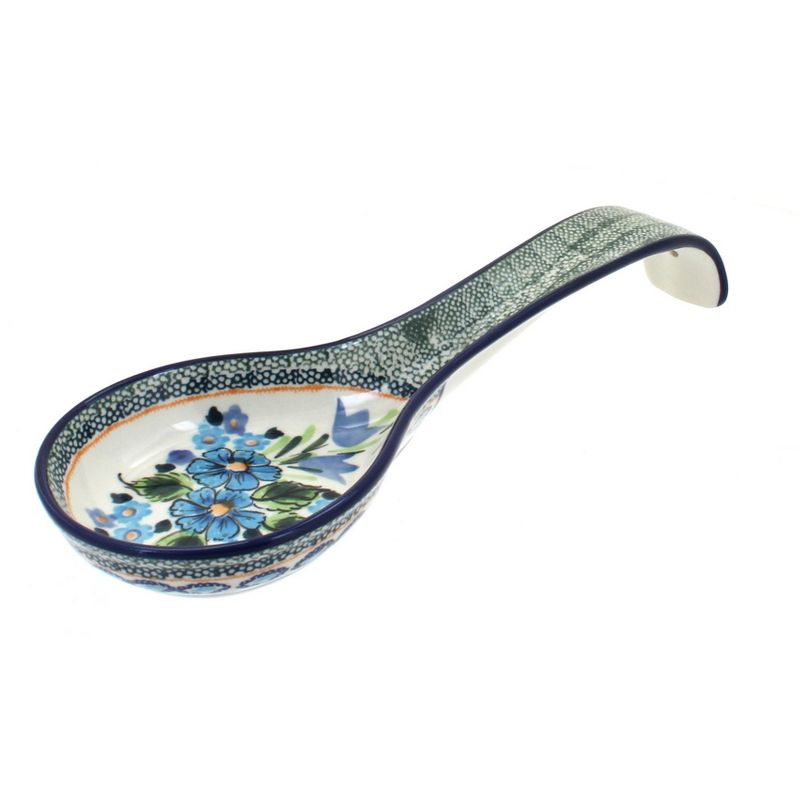GG Collection Grazia Cream Ceramic Spoon Rest With Metal Holder