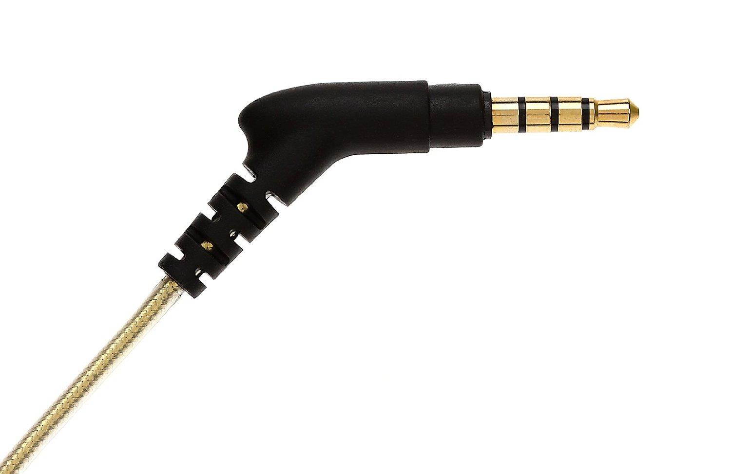 Symphonized NRG 2.0 Premium Genuine Wood In-ear Noise-isolating Headphones|Earbuds|Earphones with Innovative Shield Technology Cable and Mic (Gold)