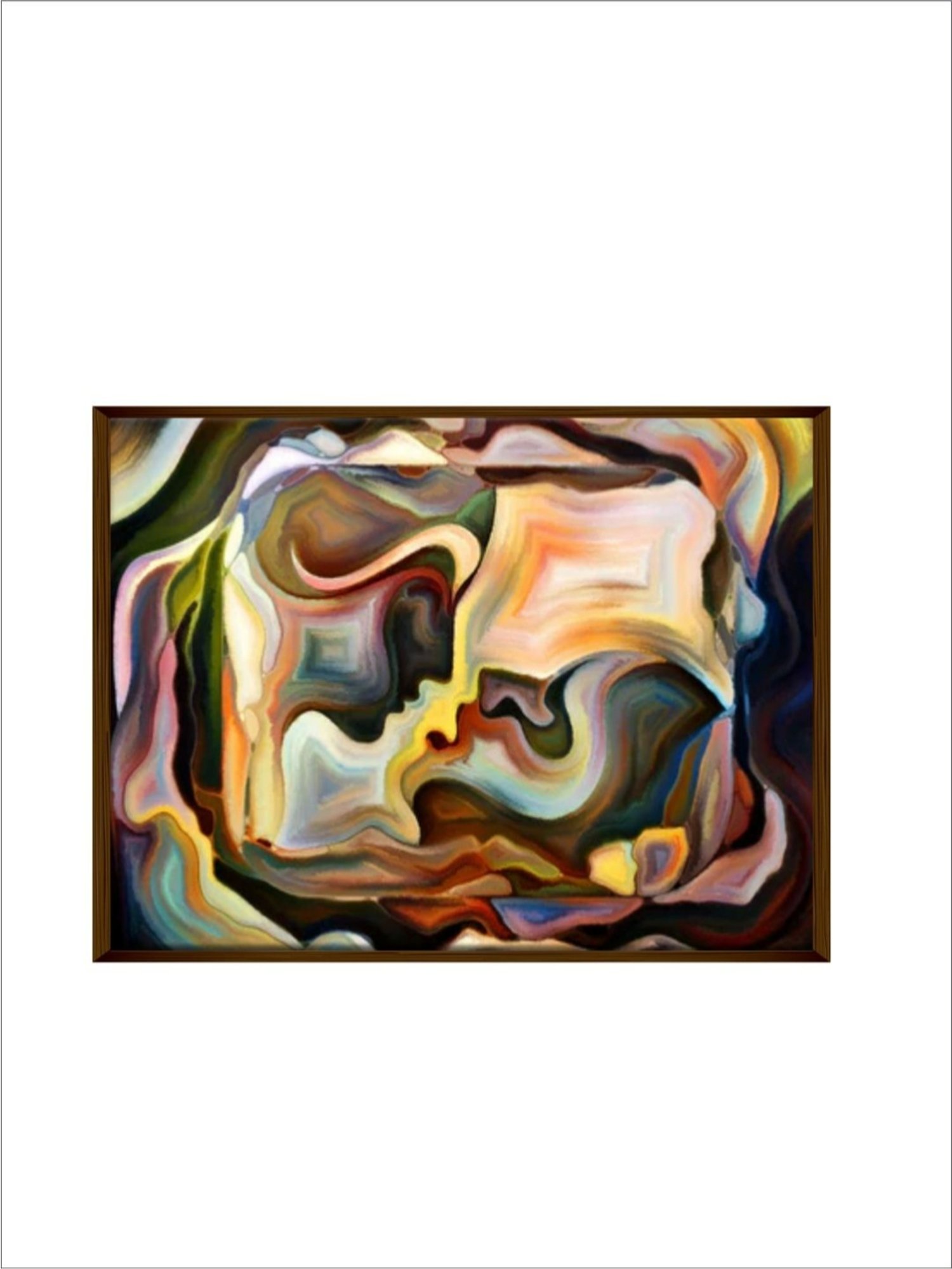 The Art House Abstract Multicolor Canvas Painting