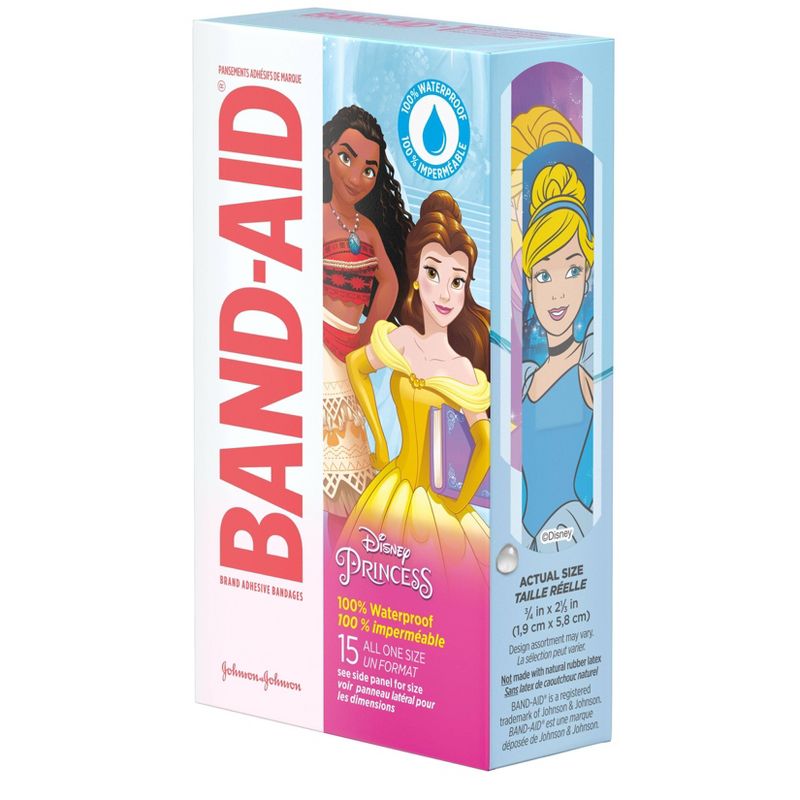 Band-Aid Disney Princess Waterproof Bandages - 15ct