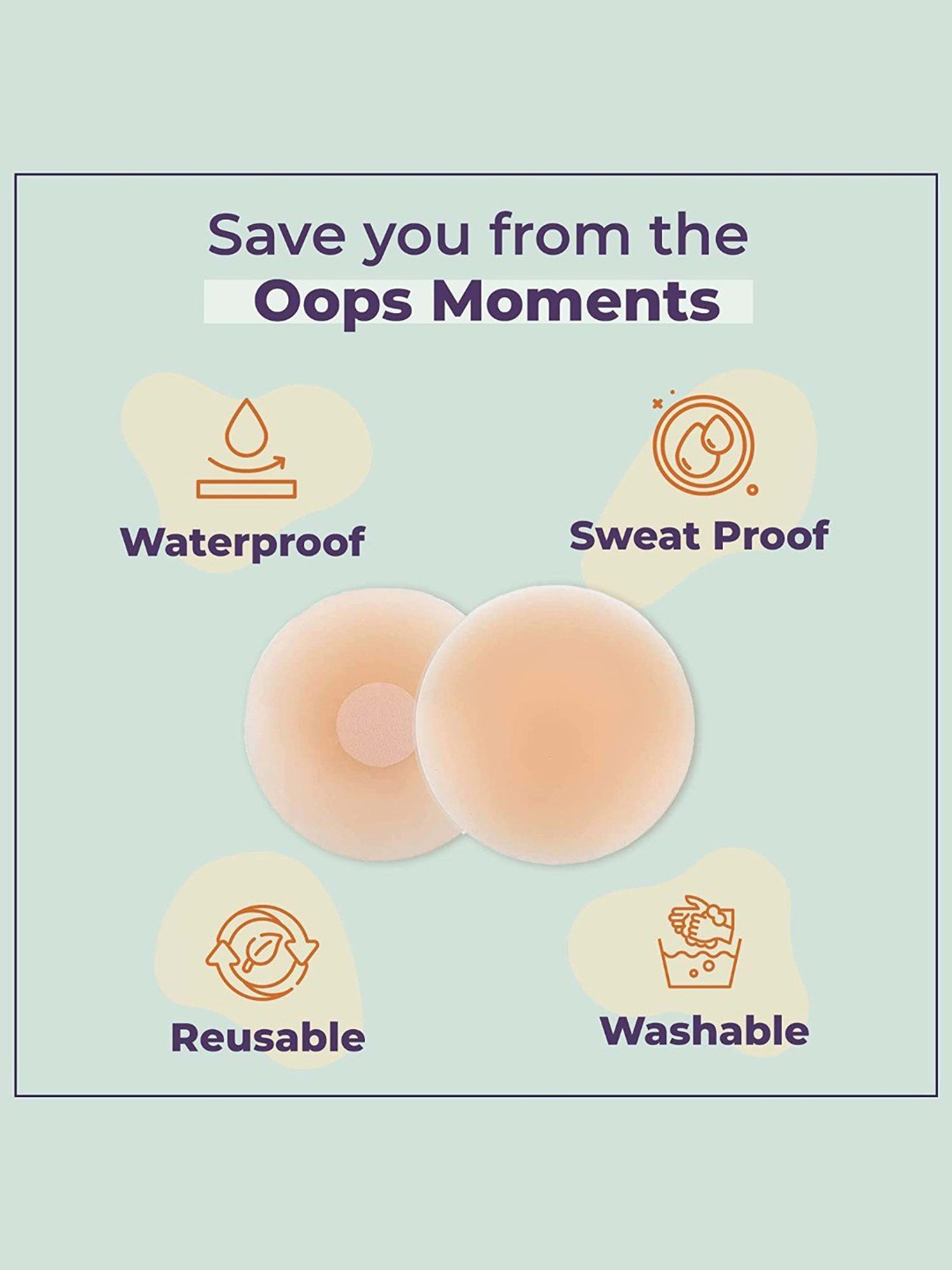 Sanfe Flix Reusable Silicone Nipple Cover - 4 Pieces