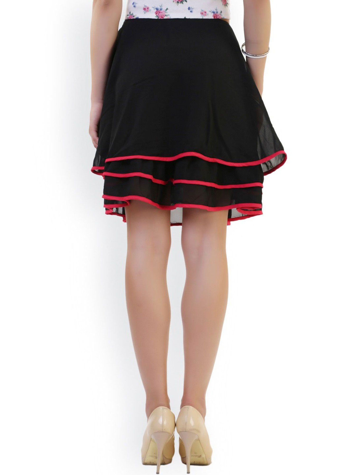 Belle Fille Black Above Knee Skirt