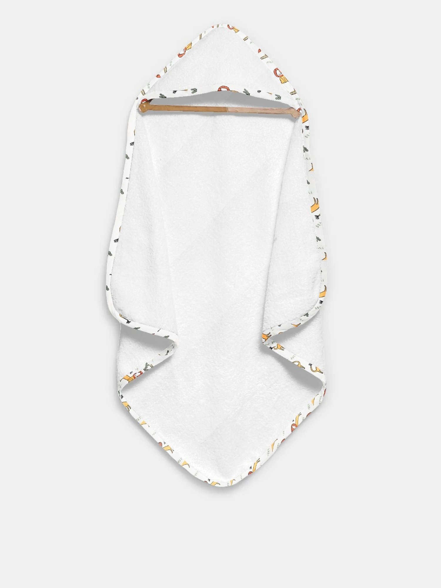 The Baby Atelier White Cotton Hooded Towel Set