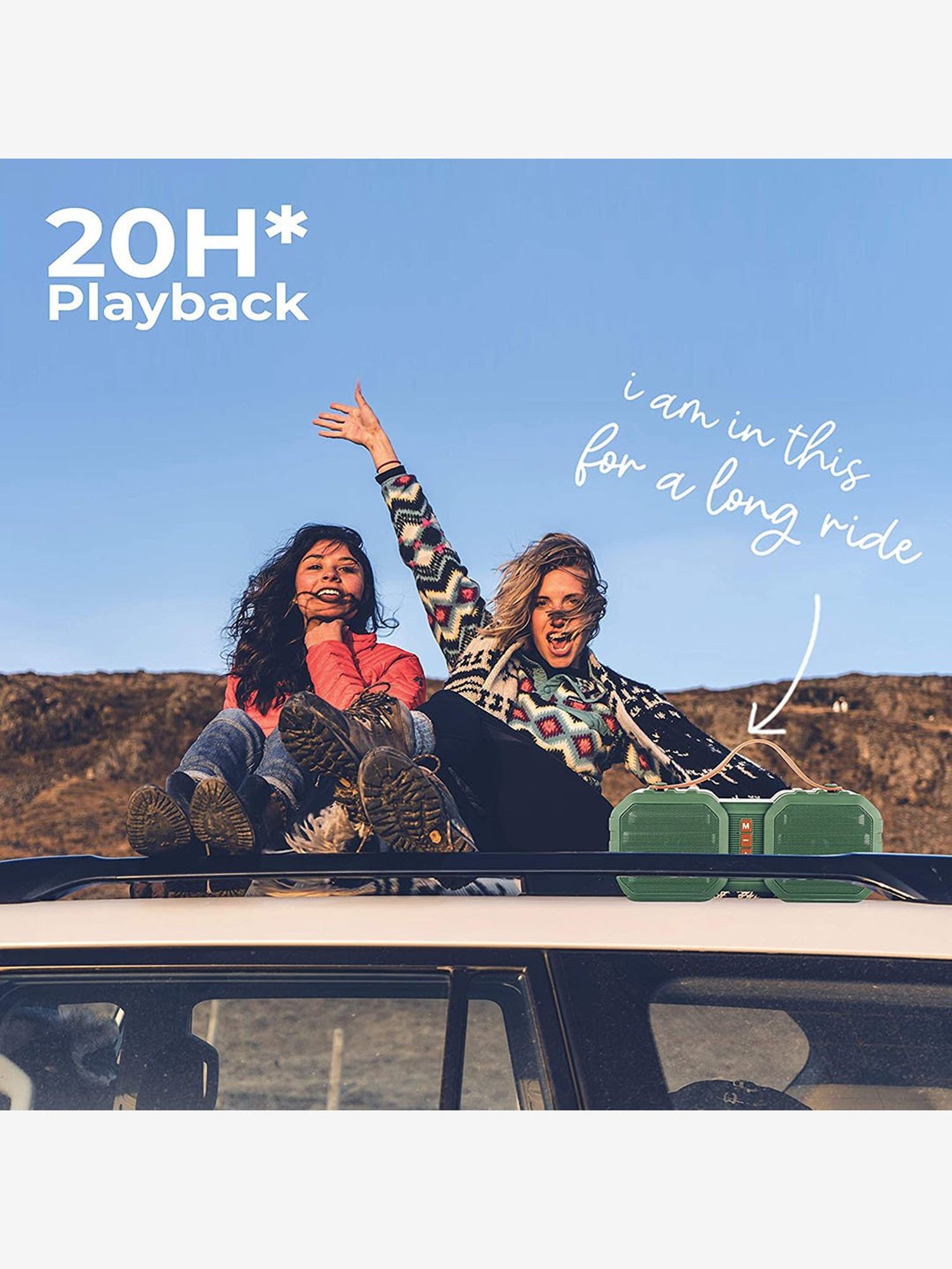 Zebronics Sound Feast 50 14W Portable Bluetooth Speaker (Green)