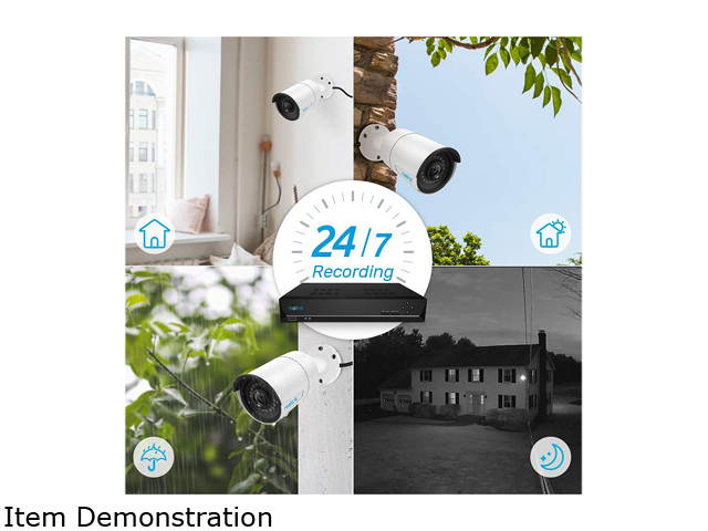 Reolink 8CH 5MP PoE Home Security Camera System, 4pcs Wired 5MP Outdoor PoE IP Cameras, 8MP/4K 8-Channel NVR with 2TB HDD for 24/7 Recording, RLK8-410B4-5MP