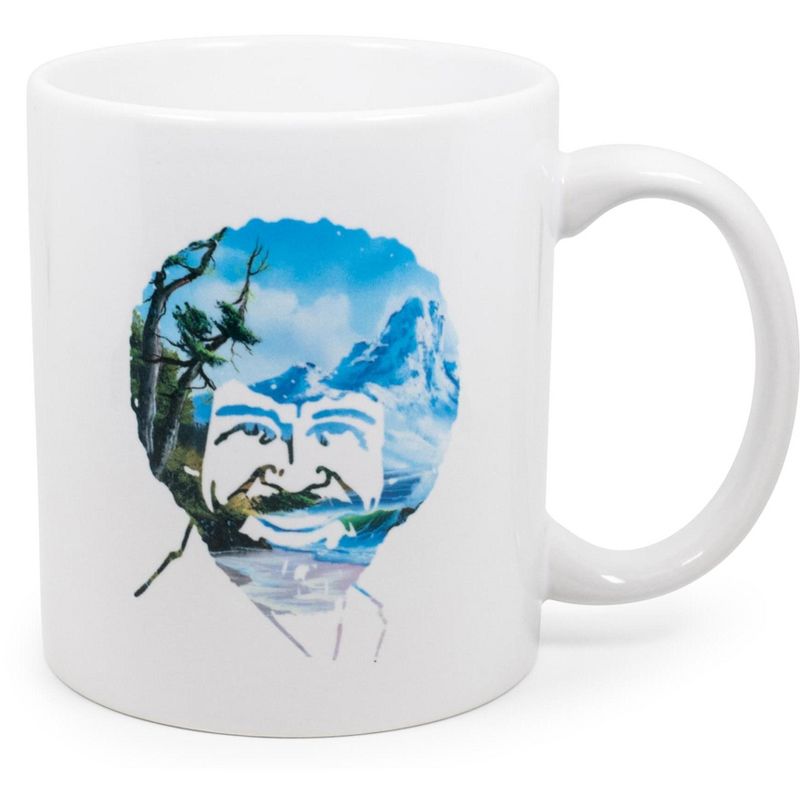 Surreal Entertainment Bob Ross Portrait Ceramic Mug | Holds 11 Ounces