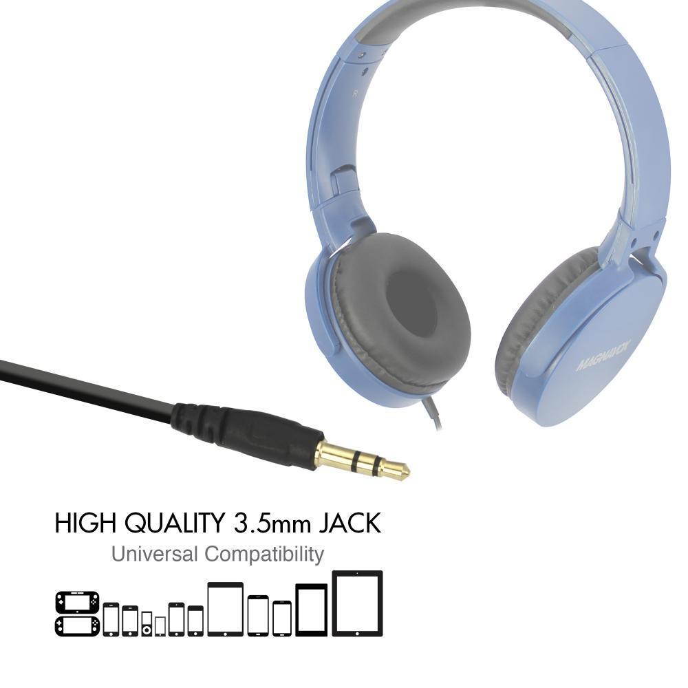 MAGNAVOX Blue MHP5026MBL Foldable Stereo Headphone