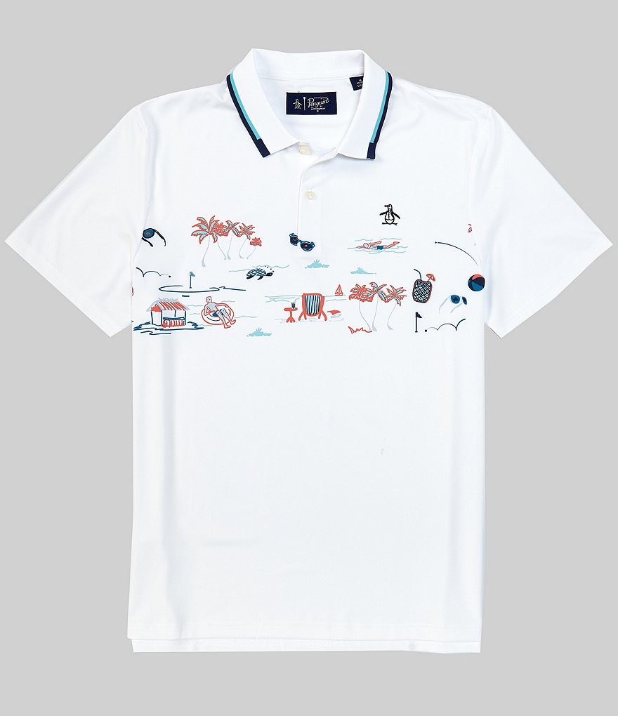 Original Penguin Golf Short-Sleeve Petes Day Off Golf Polo Shirt