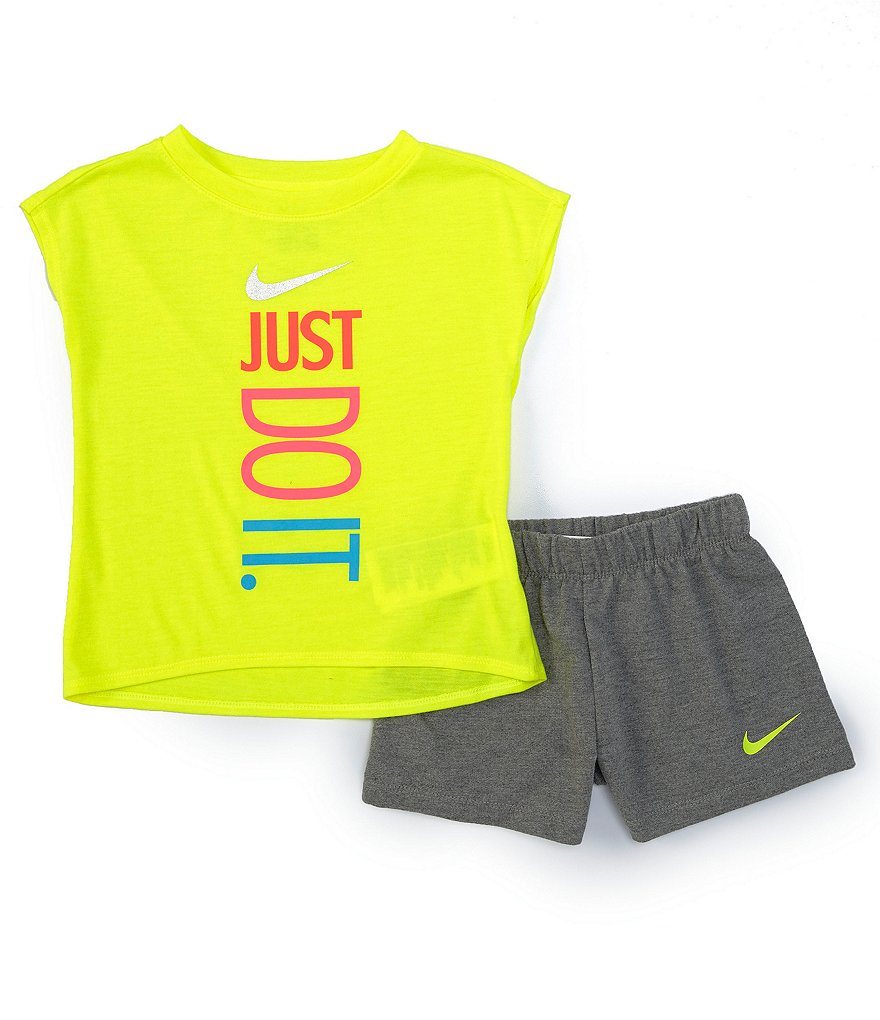 Nike Little Girls 4-6X Short-Sleeve Just Do It Tee & Shorts Set