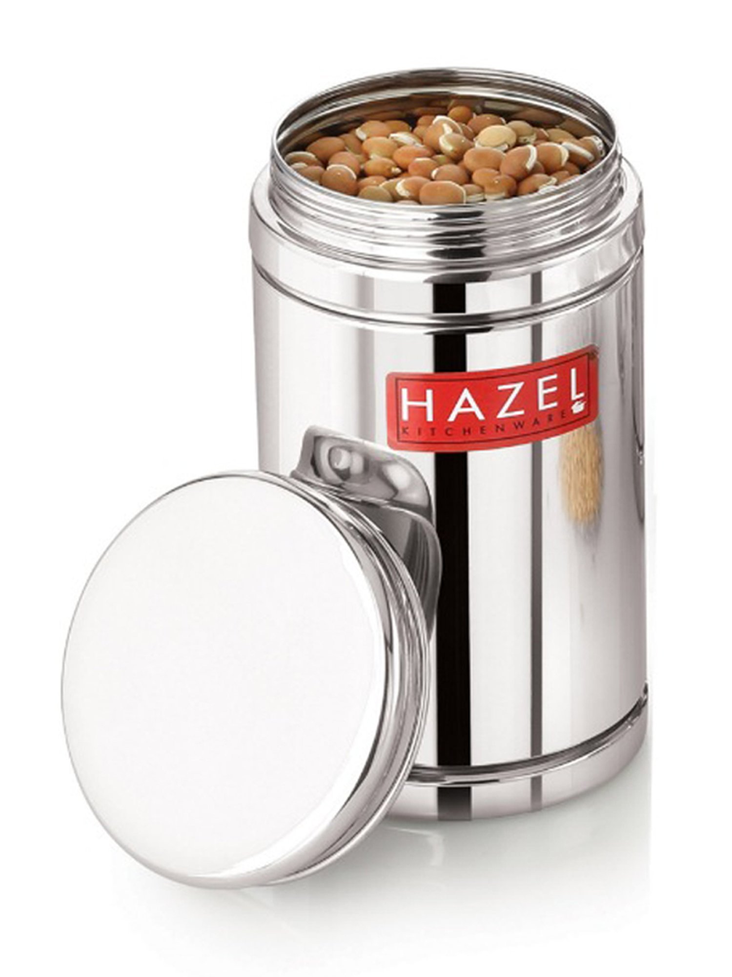 HAZEL Silver Stainless Steel Storage Box for Kitchen (0.8L)