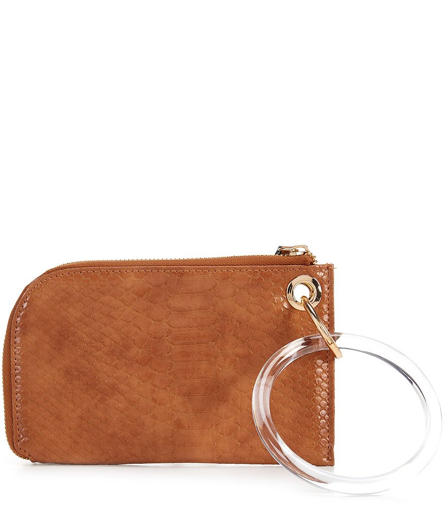Kate Landry Snake Large Zip Wristlet