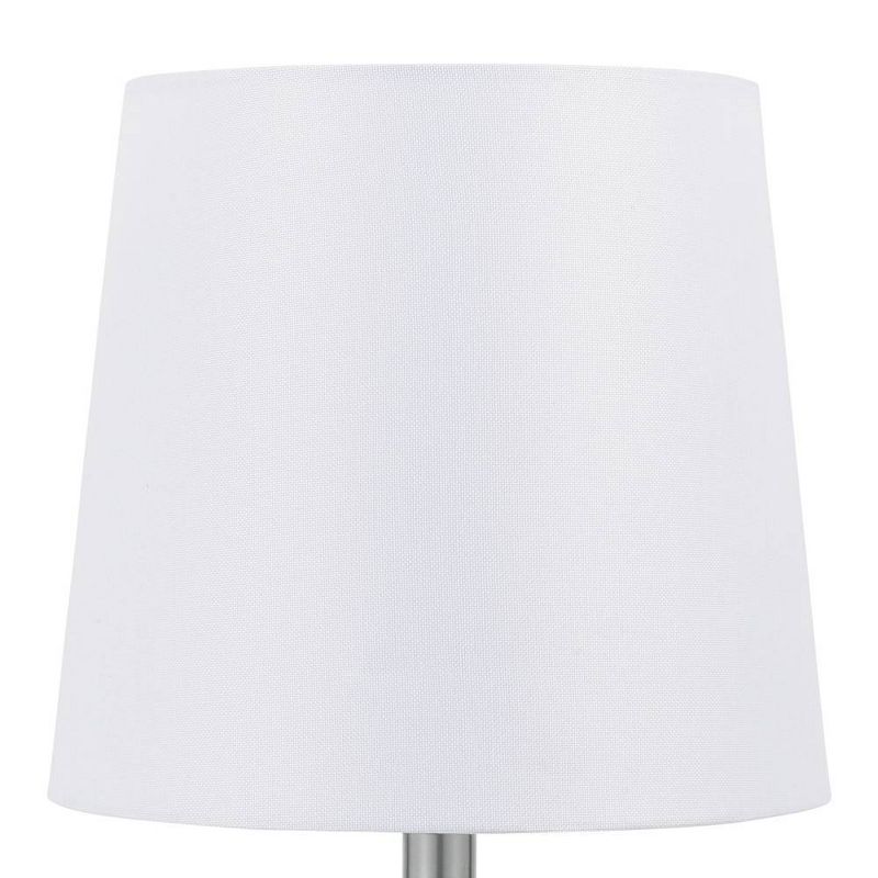 16" Iridescent Glass Table Lamp With Nightlight White (Includes LED Light Bulb) - Cresswell Lighting