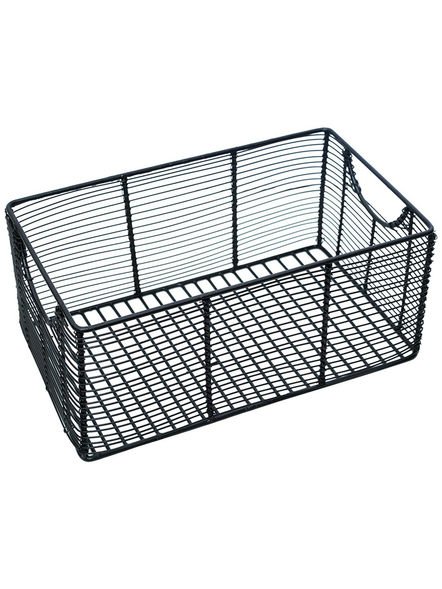 Nestroots Solid Black Iron Fruit Basket