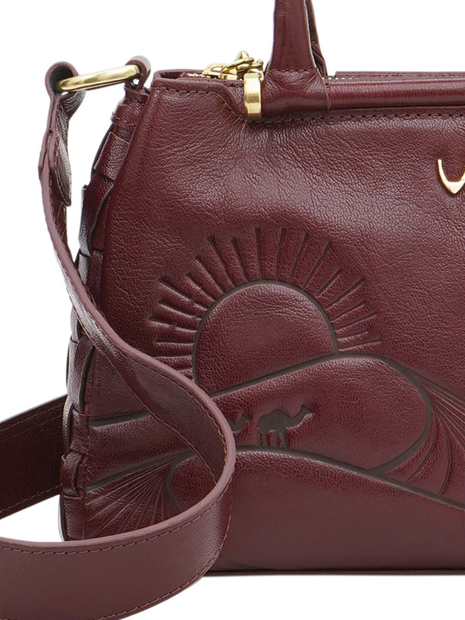 Hidesign SAHARA Red Printed Medium Handbag