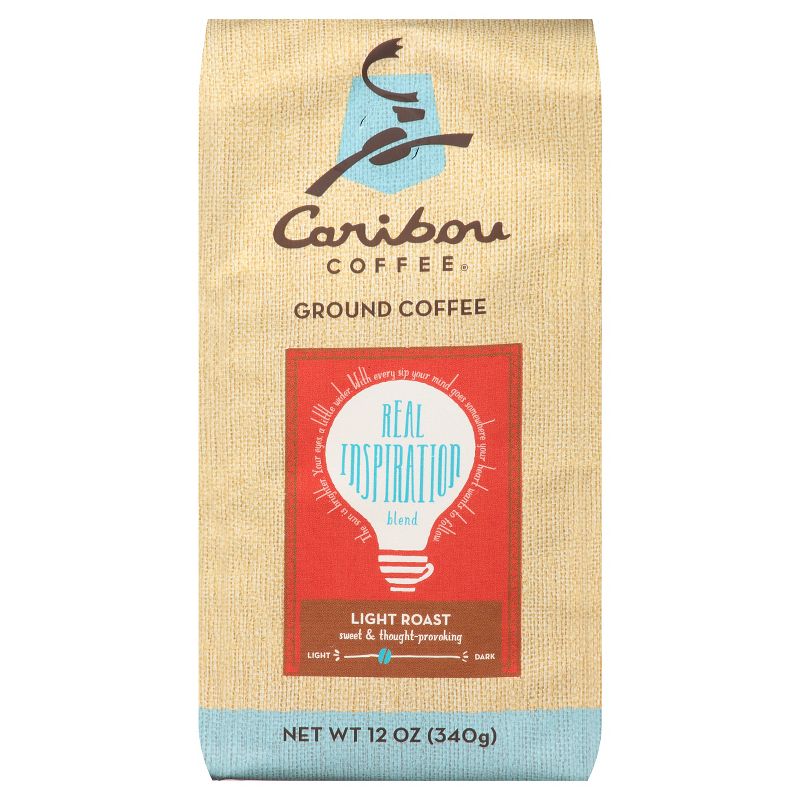 Caribou Coffee Real Inspirations Blend Light Roast Ground Coffee 12oz