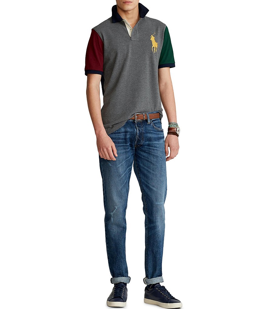 Polo Ralph Lauren Classic-Fit Big Pony Color Block Short-Sleeve Polo Shirt