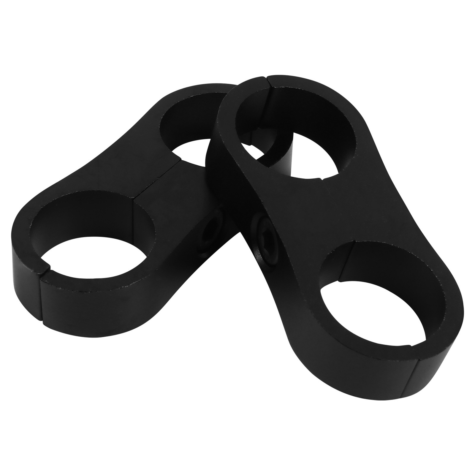 2pcs Aluminum Hose Line Separator Braided Pipe Tube Clamp for Fuel Line Oil Line