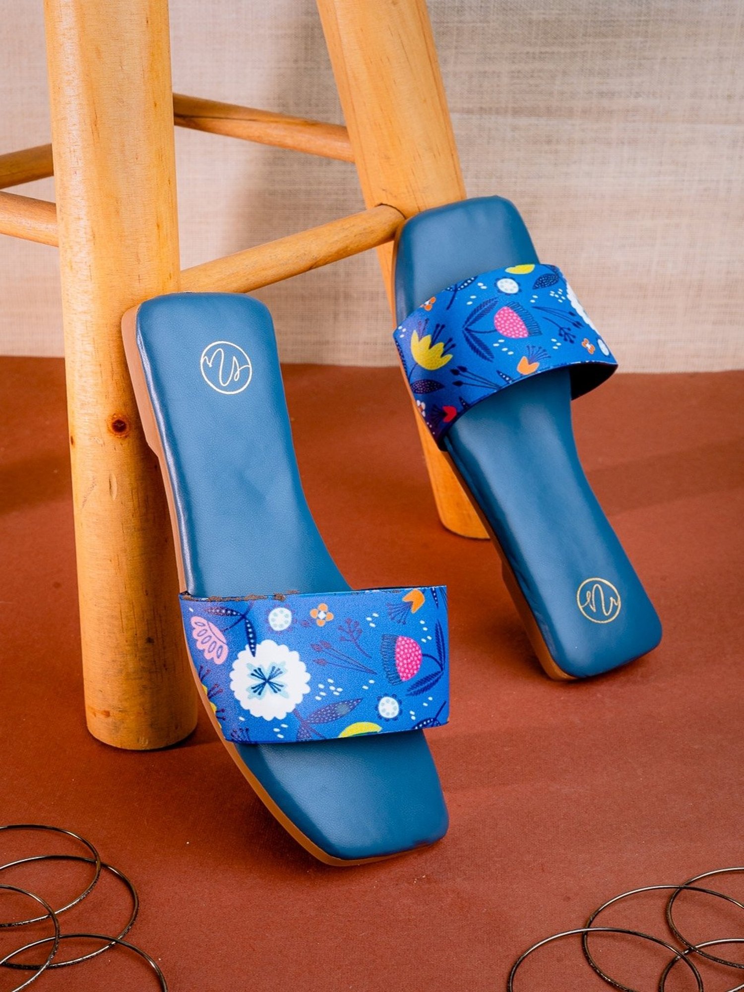 NR by Nidhi Rathi Women's Blue Casual Sandals